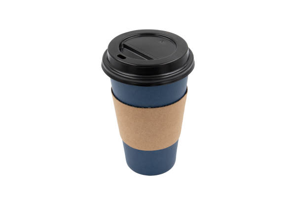 istock blank disposable blue kraft paper coffee cup isolated on white background 1390294806