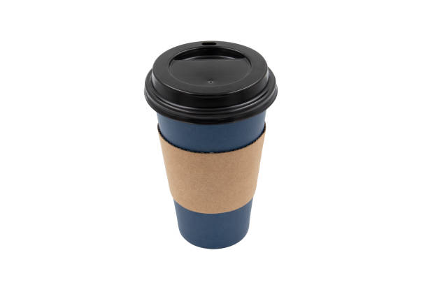 istock blank disposable blue kraft paper coffee cup isolated on white background 1390294833
