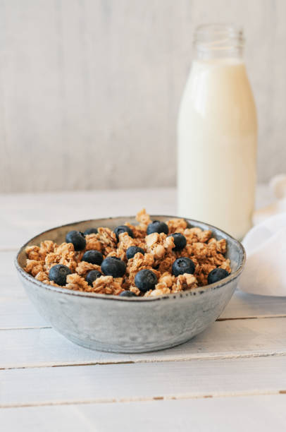 istock Granola with blueberries in a bowl 1390296383