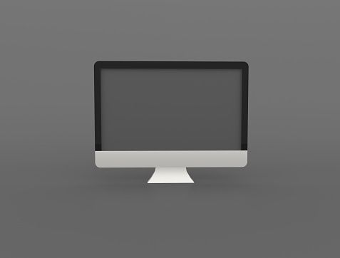 monitor imac estilo para PC en fondo transparente 3D render ilustración Imagen photo