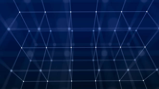 istock Digital blockchain concept. Data storage in separate cells. Abstract background with dots and connection lines. 3D . 1390304360