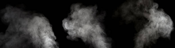 istock set of cool white steam smoke rising with spray. 1390307555