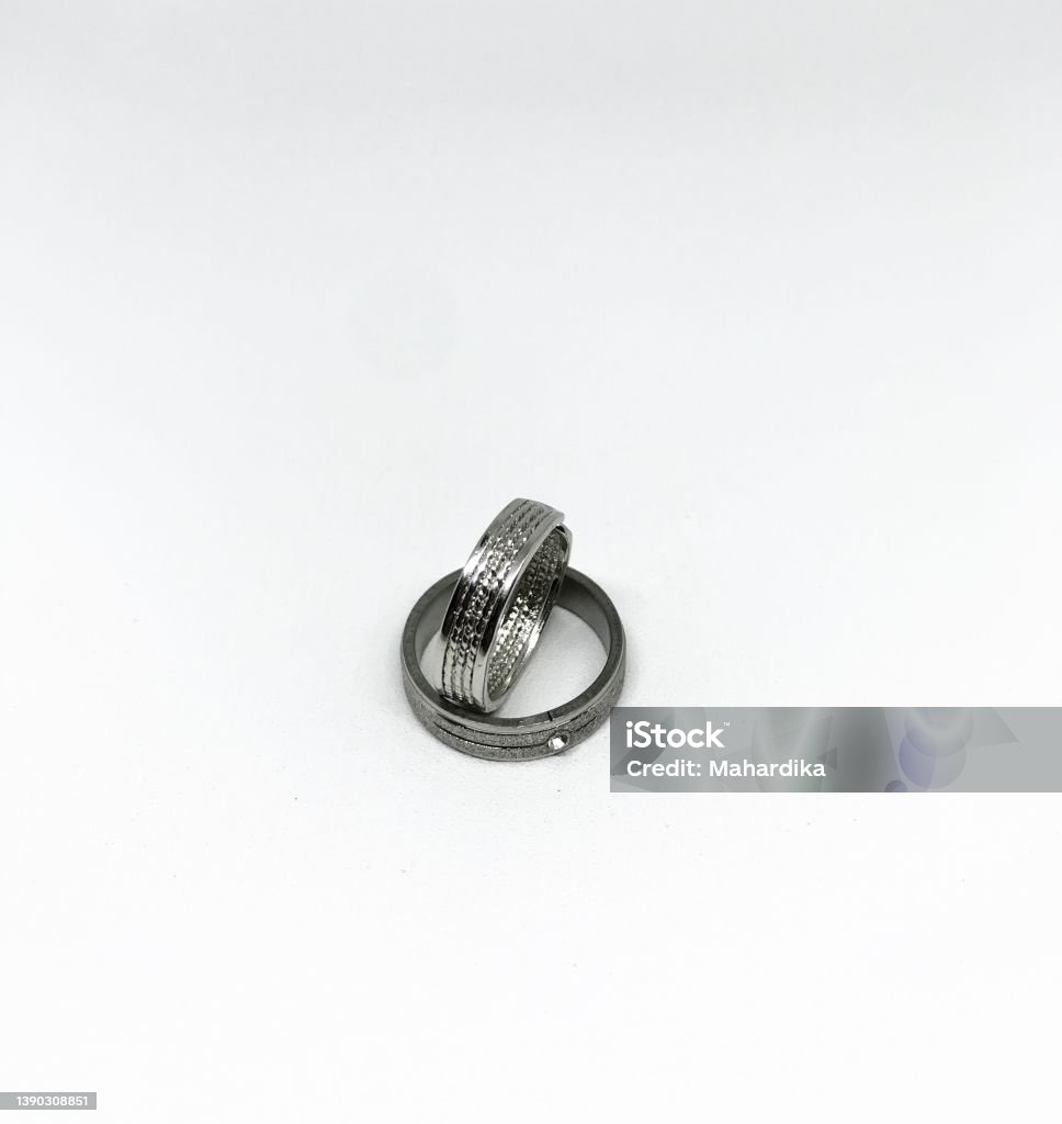 Two Silver Rings Images Two Silver Wedding Rings On White Background Stock Photo - Download ...