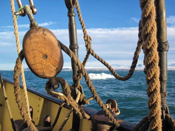 Sailing ship off Spitsbergen