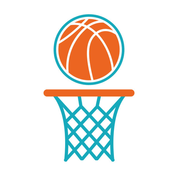 ilustrações, clipart, desenhos animados e ícones de design conceitual para esporte de basquete - basketball hoop