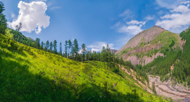 Photo of Wonderful panoramic landscape to beautiful green mountains