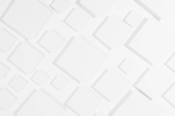 istock White geometric abstract background with rhombus in sunlight with strict light shadows as tile pattern, top view. Simple contemporary backdrop in future style. 1390323271