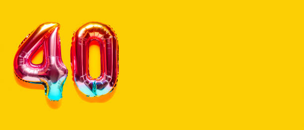istock Rainbow foil balloon number. Top view. 1390324370