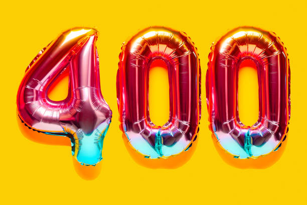 istock Rainbow foil balloon number. Top view. 1390324672