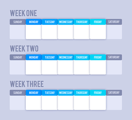 Weekly Project Event Schedule Planner