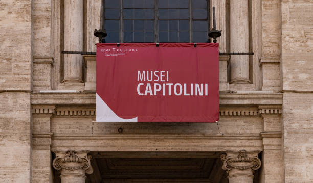 Capitoline Museums Sign stock photo