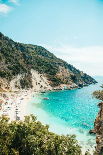 beautiful beach of Lefkada island Greece summertime