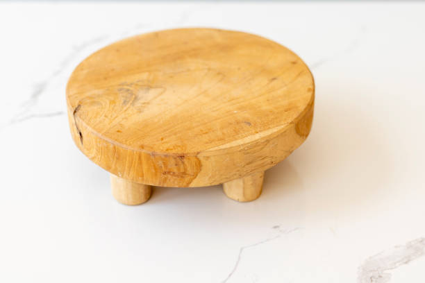 istock Empty wooden plant stand for flowerpot 1390336558