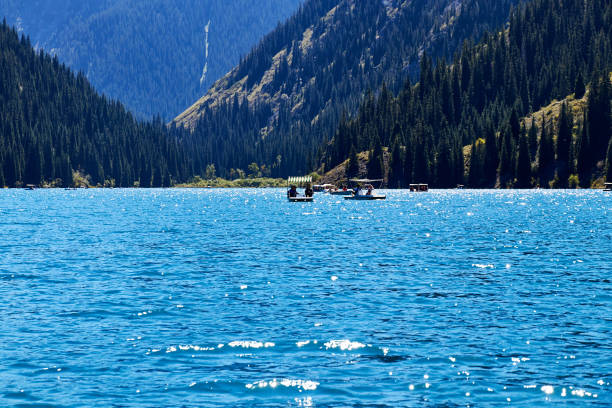 istock a pleasure boats floating on the lake 1390337628