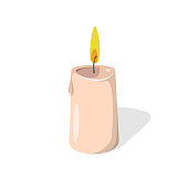 istock Candle Icon Flat Design on White Background. 1390339328