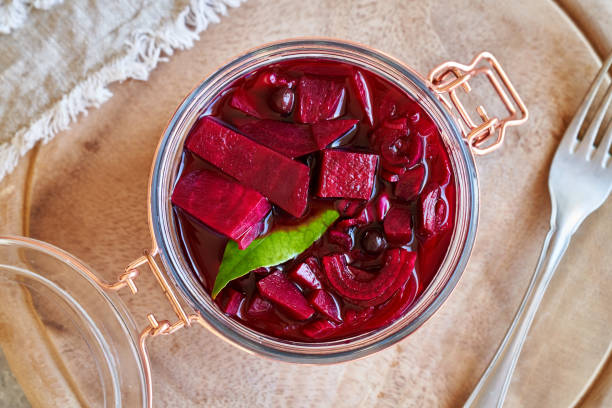 istock Probiotic beet kvass in a glass jar 1390340902