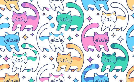 Seamless Cats Background