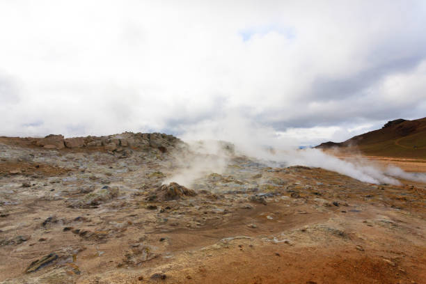istock Hverir mud pools day view, Iceland landmark 1390344713