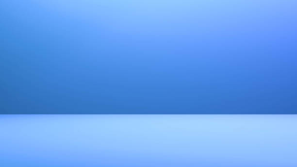 istock Blue background design. Blue room abstract. 3D render illustration. 1390355447