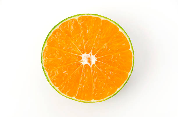 Half Cut Citrus unshiu, mandarin satsuma orange