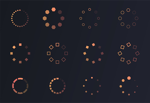 Loading Circle Set Stock Illustration - Download Image Now - Circle ...