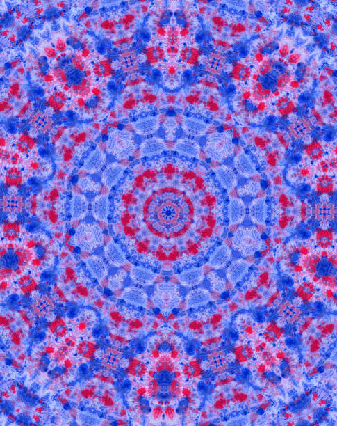Textured Kaleidoscope Background Blue, White And Purple Textured Background
