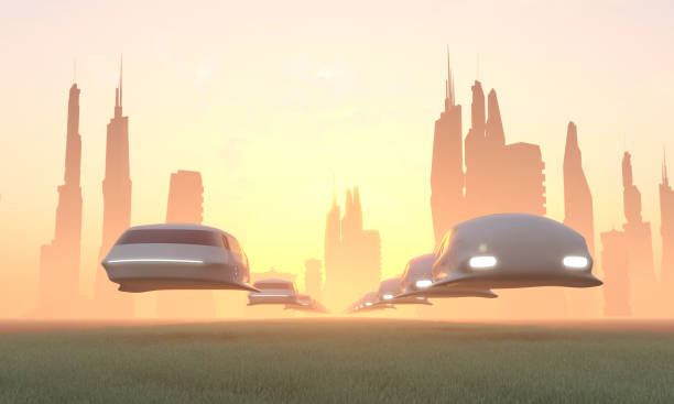 istock Futuristic green eco road transportation 1390394974
