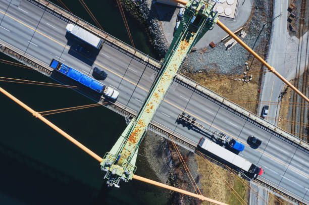 istock Truck Traffic On Bridge 1390397333