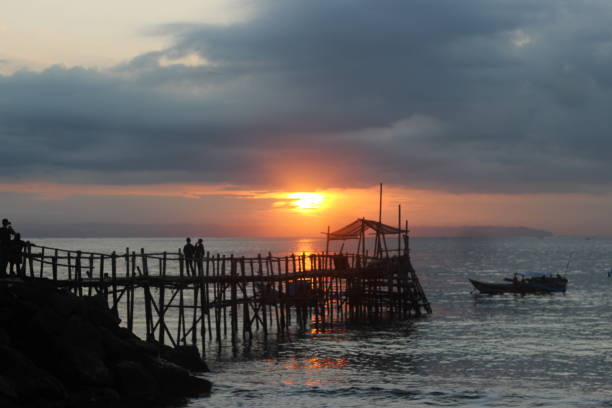 istock Sunset at Pangandaran Beach 1390399846