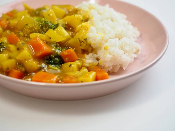 Asian food, curry rice, cuisine stock photo