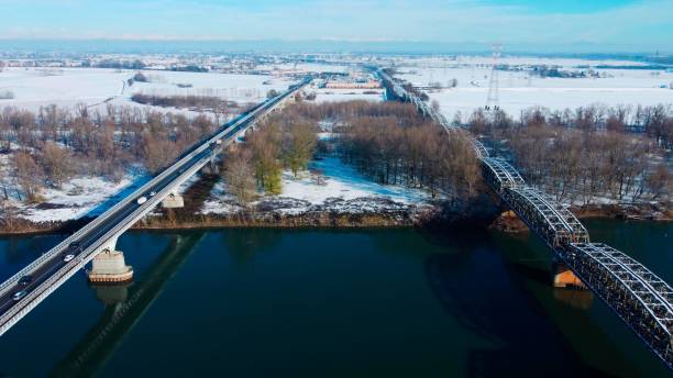 istock Two bridges on the River Po 1390411265