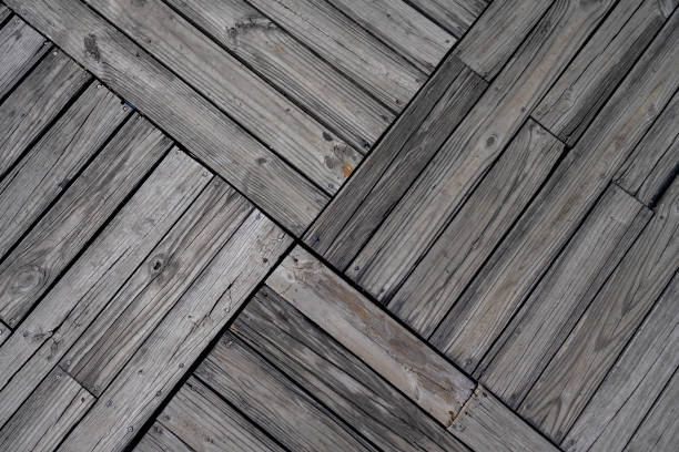 Wood texture of park pavement