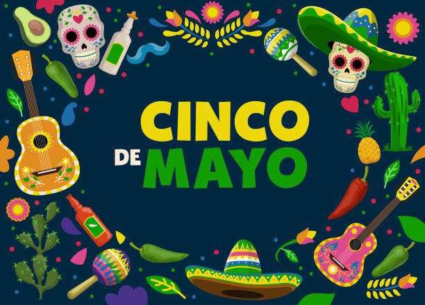 Cartoon Cinco de Mayo design vector of Cartoon Cinco de Mayo design cinco de mayo stock illustrations