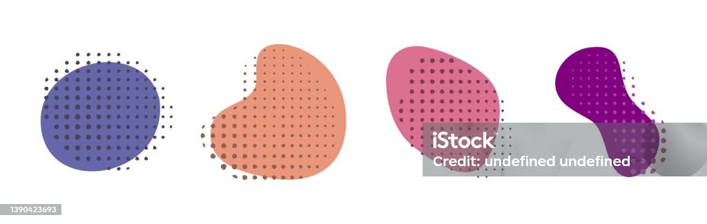 Abstract Spots Shape Less Abstract Spots Vector Flat Design Isolated On White Background Patterns ...