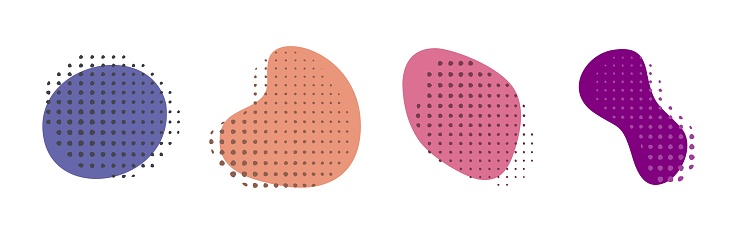 Abstract Spots Shape Less Abstract Spots Vector Flat Design Isolated On White Background Patterns ...