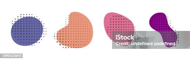 Abstract Spots Shape Less Abstract Spots Vector Flat Design Isolated On White Background Patterns ...