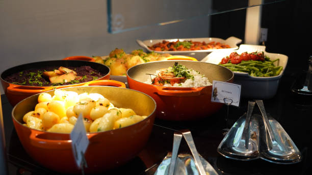 istock Buffet style food for a lunch event in a Restaurant in Berlin. 1390423698