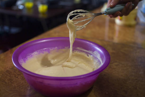 istock Homemade pancakes cooking process 1390429329