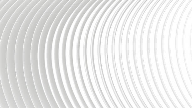 istock 3D white wavy background for business presentation, gray stripes elegant pattern 1390445680