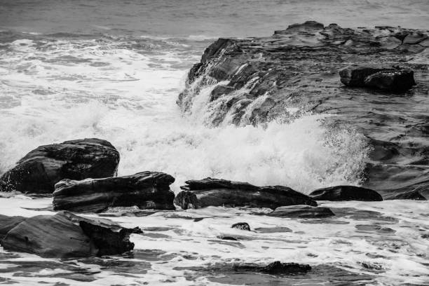istock Bleak and stark, the sea and rocks 1390450522