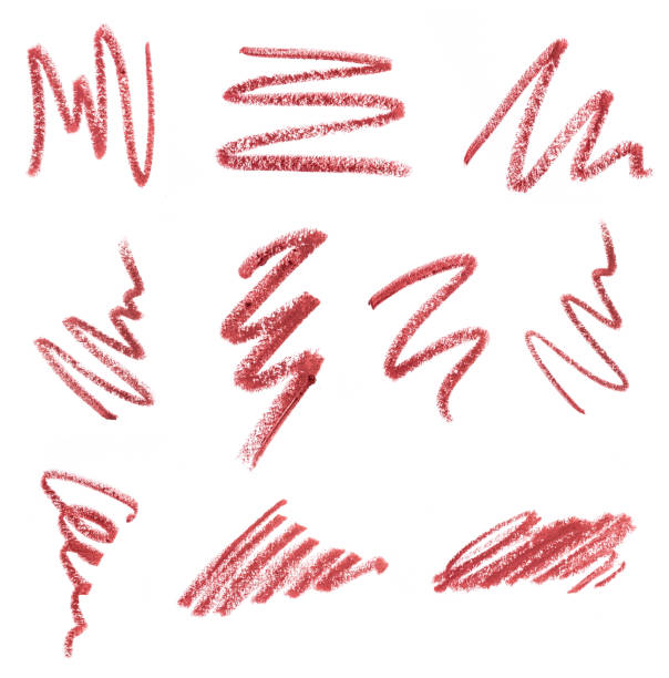 istock set of Lip liner stroke on white background 1390450751