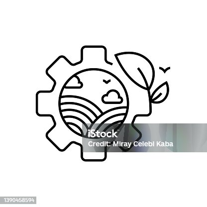 istock Agricultural engineering line icon 1390458594