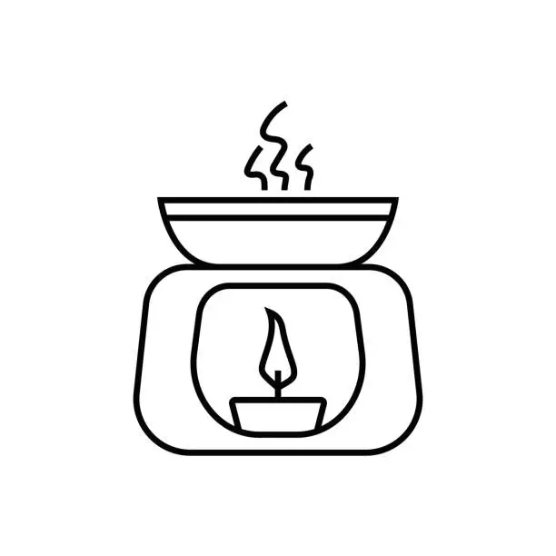 Vector illustration of Aromatherapy line icon