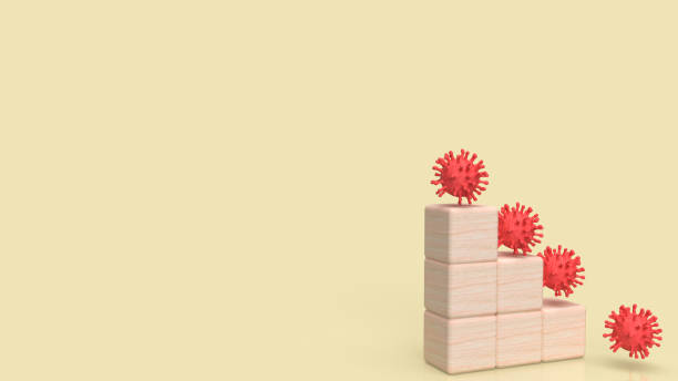 istock The red virus and wood cube for sci or medical concept 3d rendering 1390462783