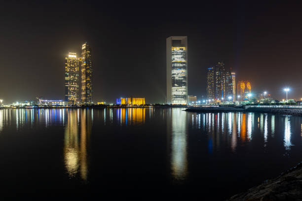 istock Towers at night in Abu Dhabi 1390478874
