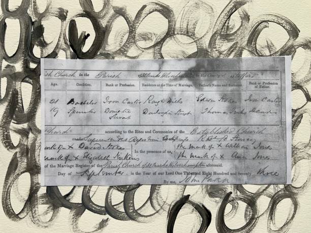 Collage ideas 19th century on abstract background