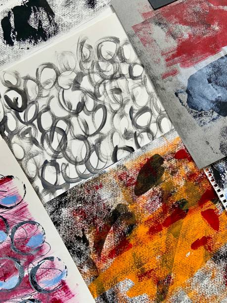 istock Multiple Abstract Painting Backgrounds on Paper 1390481810