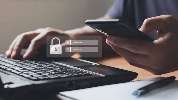 Photo of Multi-Factor Authentication, User, Login, Cybersecurity privacy protect data. internet network security technology. Encrypted data. Personal online privacy. Cyber hacker threat.