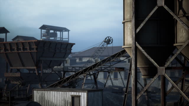 Old abandoned Welsh Coal Mine Pit Gear