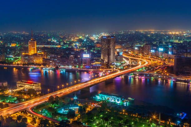 istock City skyline - Cairo at dusk, Panoramic view 1390487598
